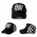 Black and white checker Foam hat