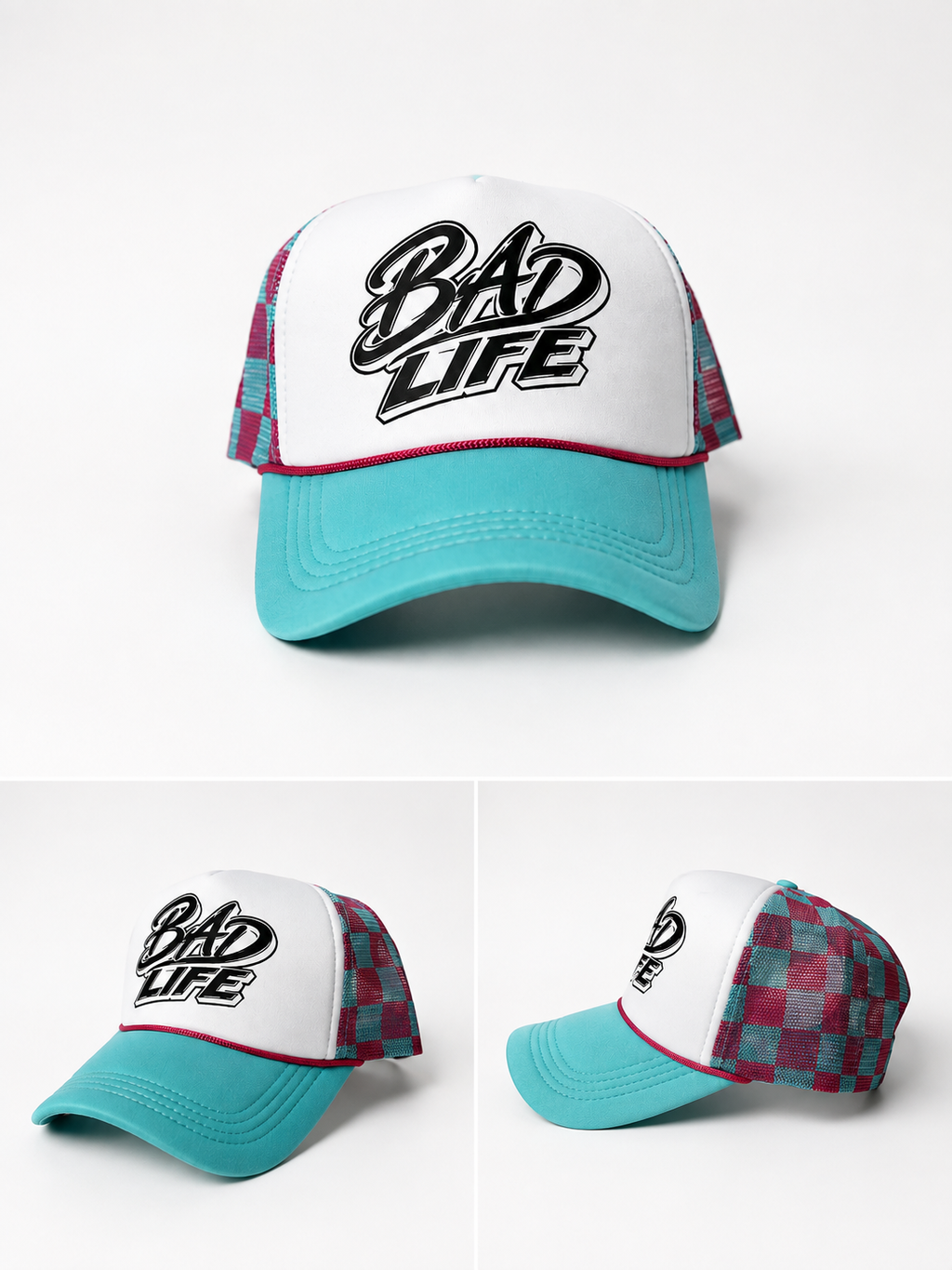 Checkered foam hat