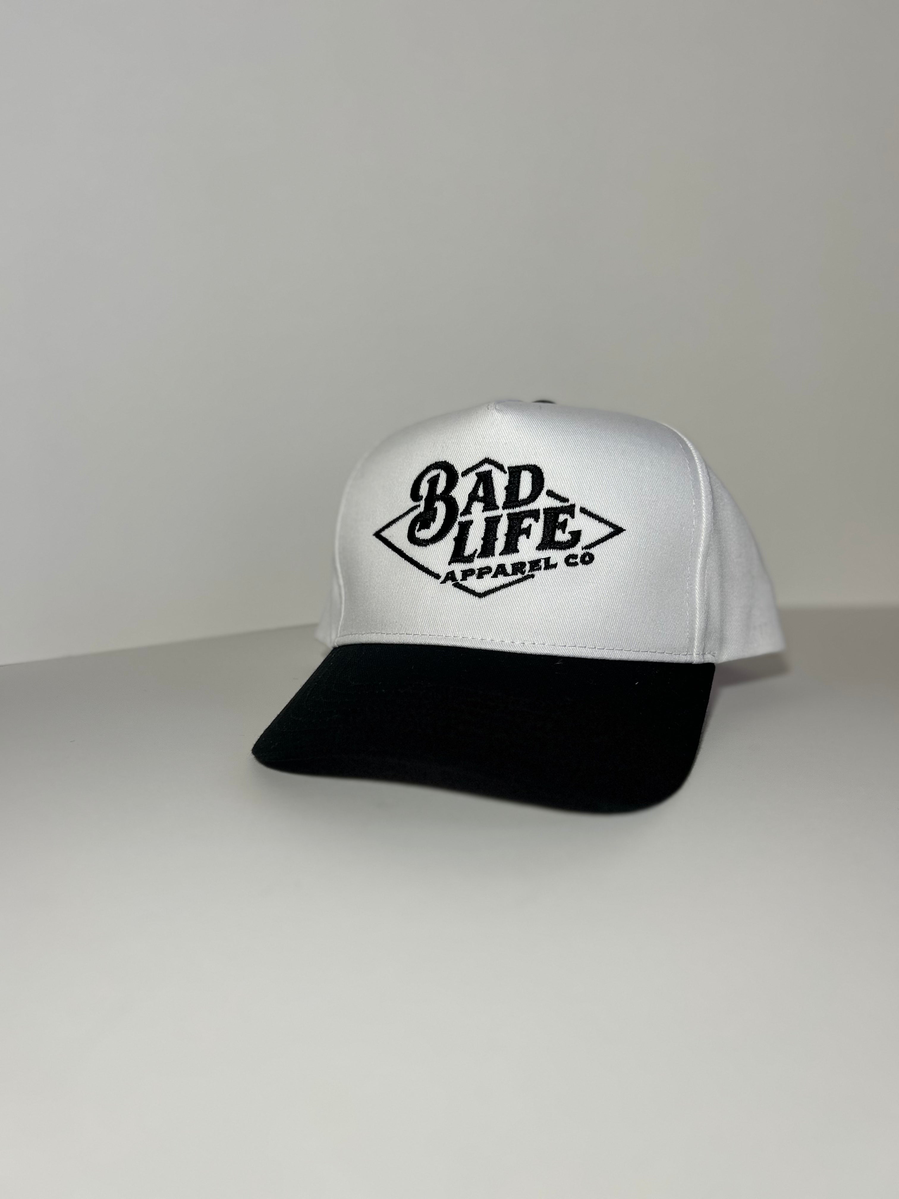 canvas white snapback trucker hat