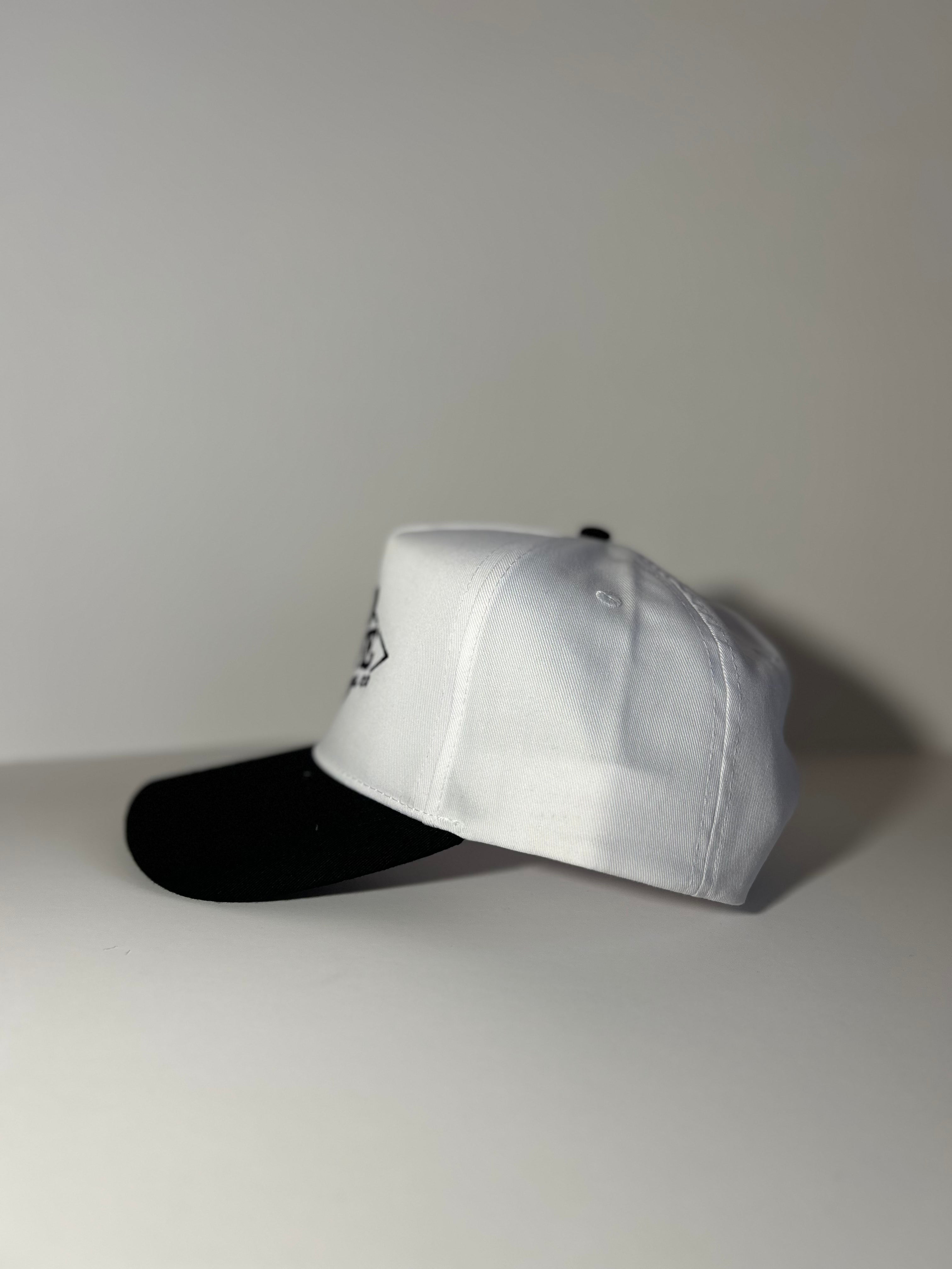 canvas white snapback trucker hat